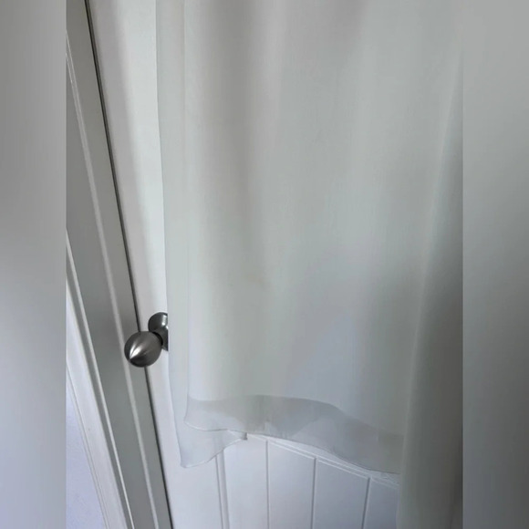 BCBG Generation White Embroidered Chiffon Mini Dress with Open Back Size M - Picture 7 of 16